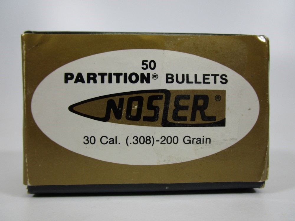 Nosler 30 Cal. .308 200 Grain 50 Partition Bullets Spitzer 35626-img-0