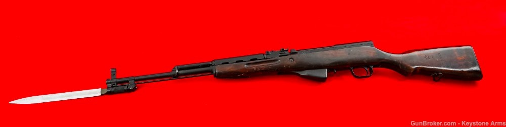 Desired 1952 Russian SKS 7.62x39 w/ Byonet & Red Wood-img-0