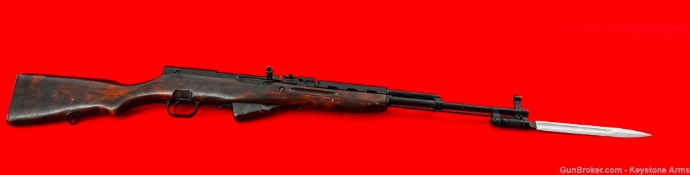 Desired 1952 Russian SKS 7.62x39 w/ Byonet & Red Wood-img-6