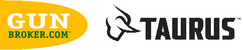 GunBroker.com and Taurus logos