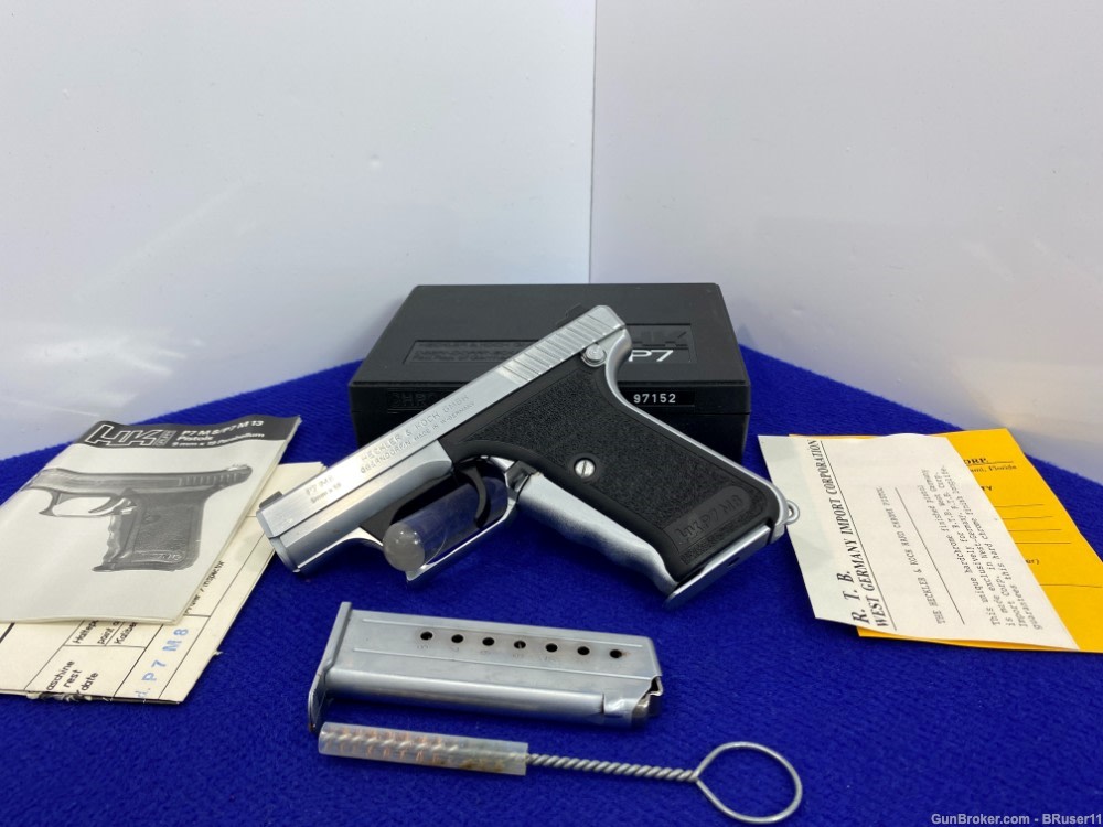 1987 Heckler & Koch P7 M8 9mm Chrome 4.13