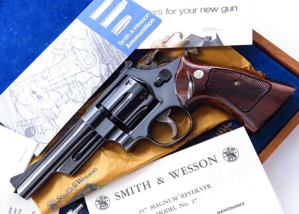 LAST 1! COVETED 5" FBI LENGTH BBL 1977 S&W 27-2 Master Blue Very Nice W/BOX-img-0