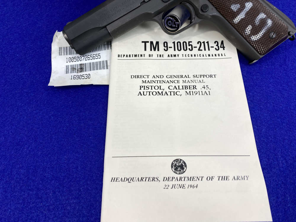 1944 Colt 1911A1 .45 Park 5" *SOUGHT-AFTER CMP MODEL* "GDH" Inspector Stamp-img-5