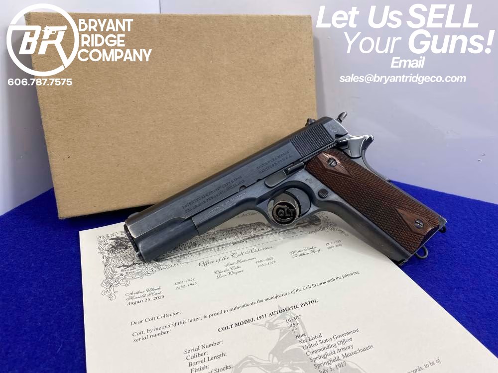 1917 Colt 1911 Military .45 Blue 5" *SOLD TO U.S. GOVERNMENT* Phenomenal-img-0