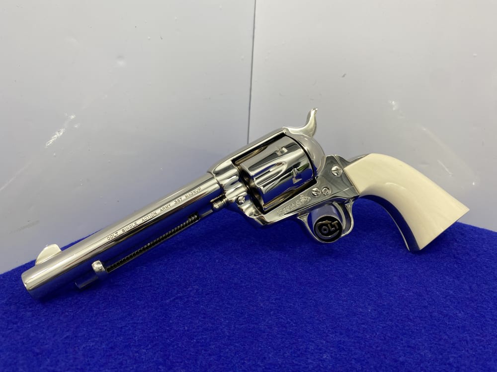 1982 Colt SAA .357 Mag Nickel 5.5" *ONE GUN SHIPMENT TO JOHN JOVINO* -img-5