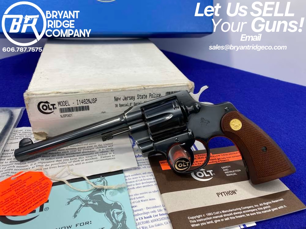 2000 Colt Army Special .38 Spl 6" *NEW JERSEY STATE POLICE REVOLVER*-img-0