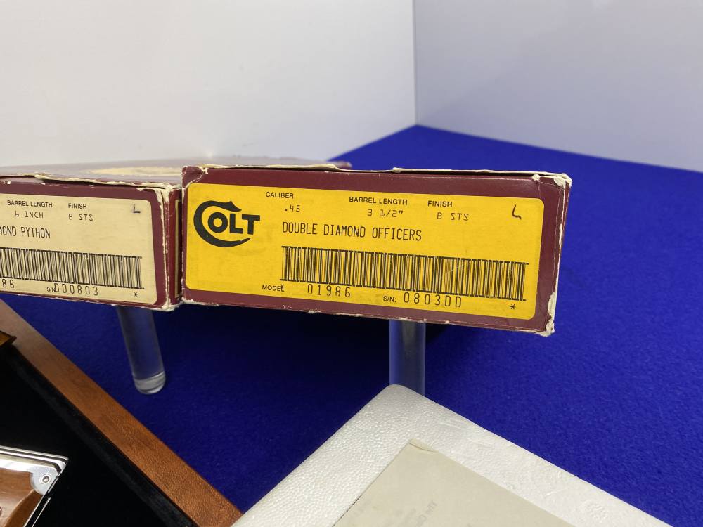 1986 Colt Double Diamond Python & Officers ACP *803 OF 1,000 EVER MADE*-img-10