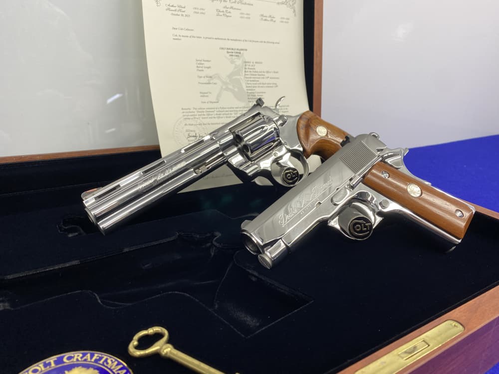 1986 Colt Double Diamond Python & Officers ACP *803 OF 1,000 EVER MADE*-img-5