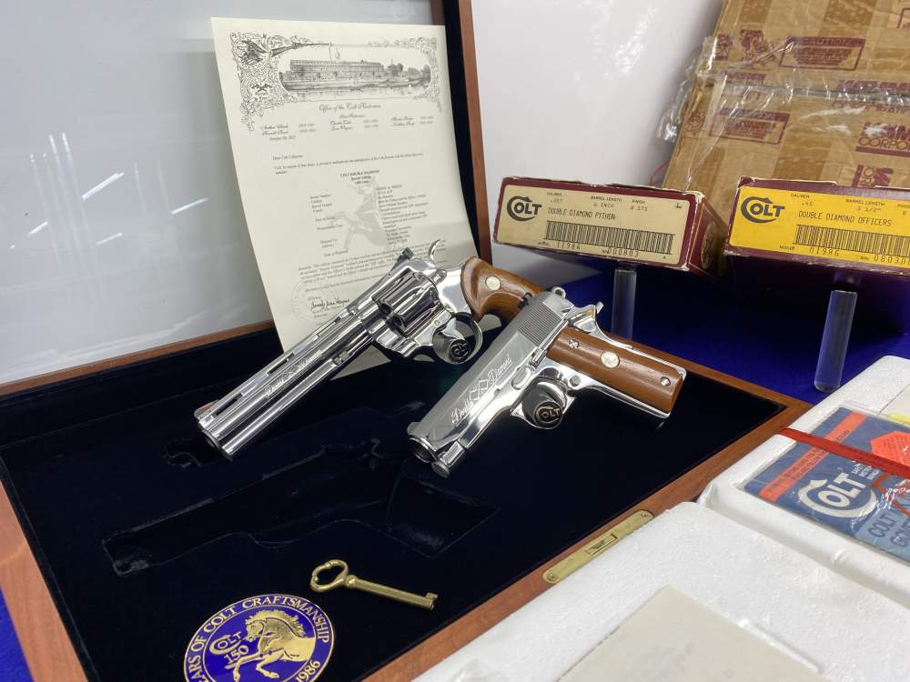 1986 Colt Double Diamond Python & Officers ACP *803 OF 1,000 EVER MADE*-img-2