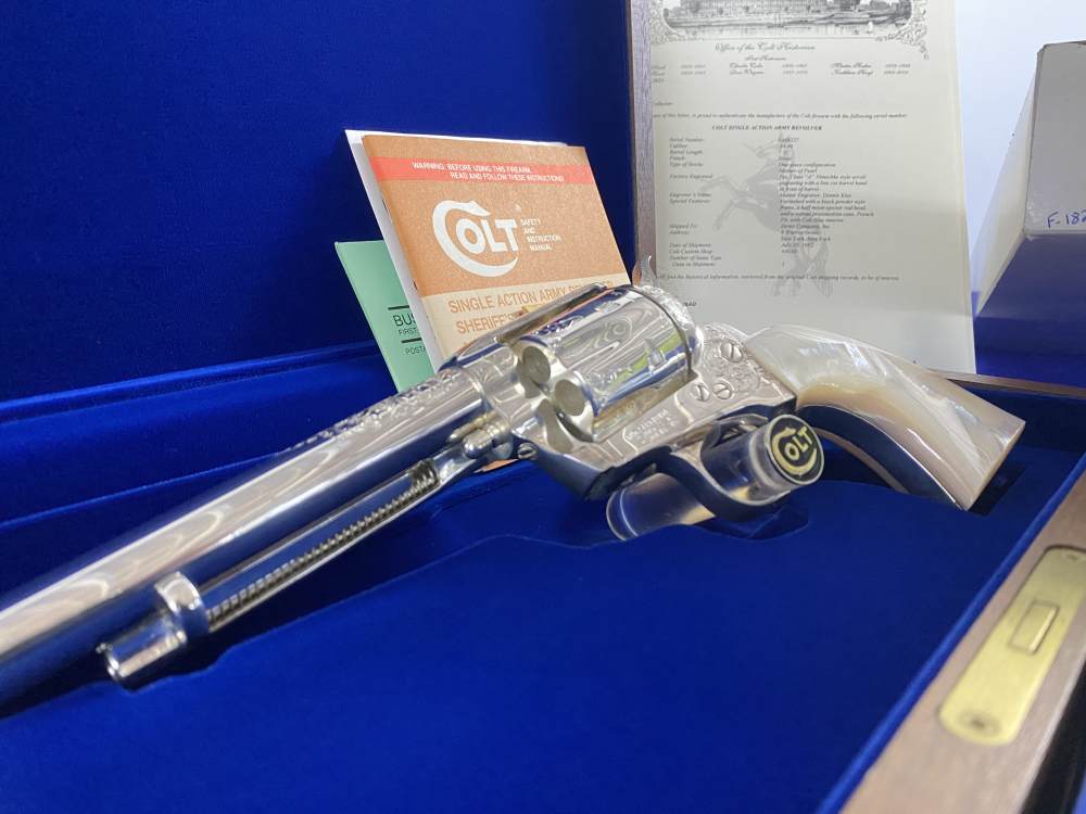 Colt Single Action Army Silver Finish CLASS "A" MASTER ENGRAVED-DENNIS KIES-img-4