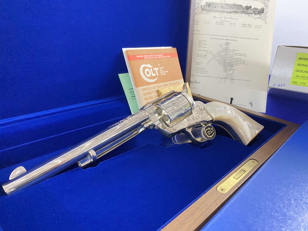 Colt Single Action Army Silver Finish CLASS "A" MASTER ENGRAVED-DENNIS KIES-img-3