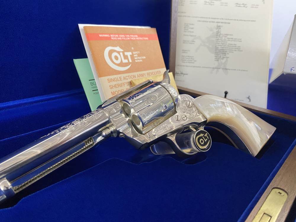 Colt Single Action Army Silver Finish CLASS "A" MASTER ENGRAVED-DENNIS KIES-img-2