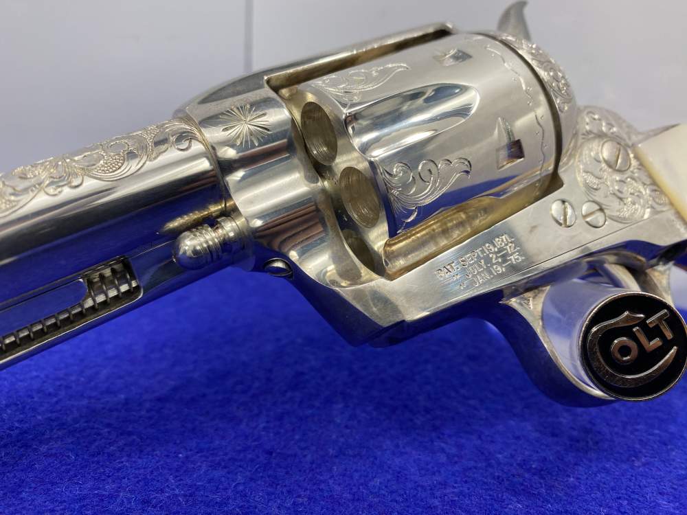 Colt Single Action Army Silver Finish CLASS "A" MASTER ENGRAVED-DENNIS KIES-img-19
