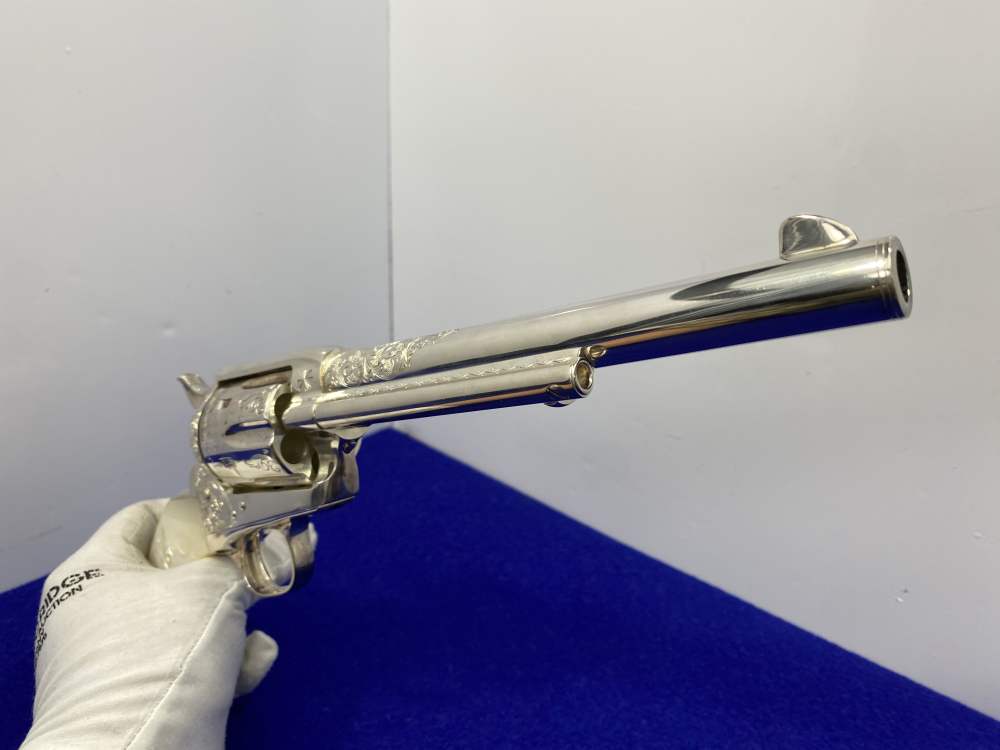 Colt Single Action Army Silver Finish CLASS "A" MASTER ENGRAVED-DENNIS KIES-img-109