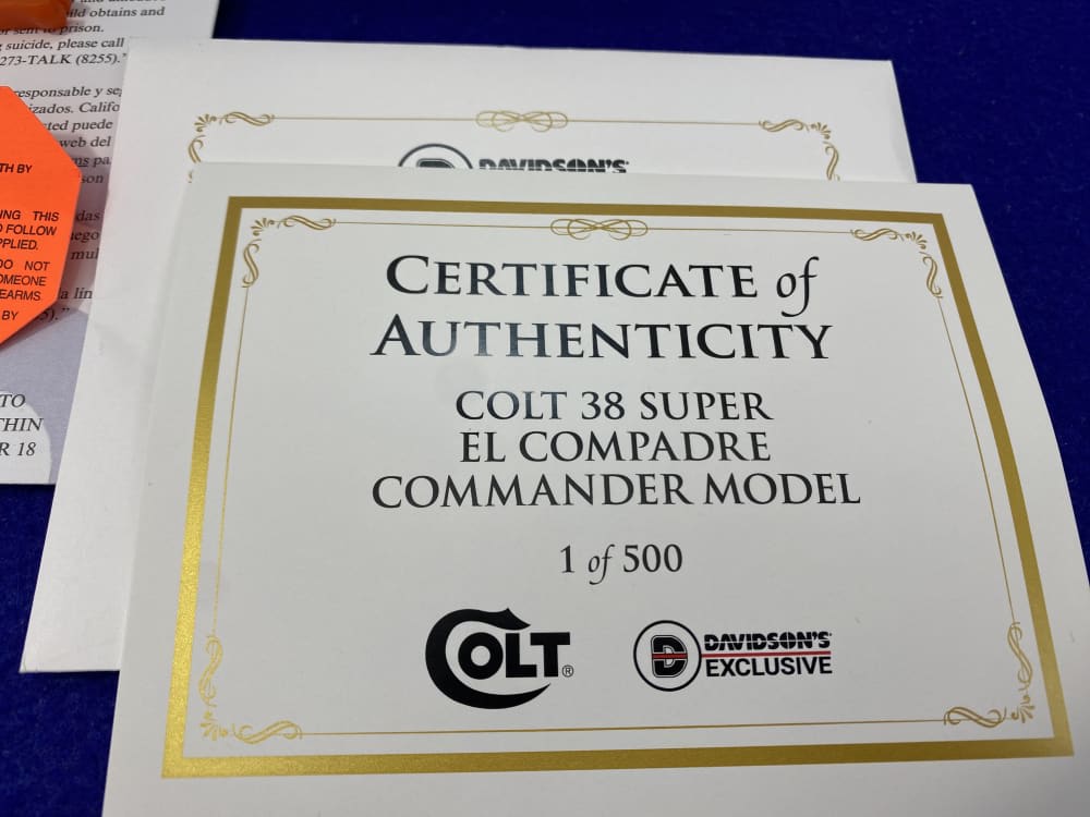 Colt Combat Commander .38 Super *SET 2/2 EL COMPADRE EDITION* 1 of 500-img-6