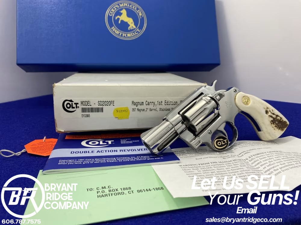 1998 Colt Magnum Carry RARE 1st EDITION *BREATHTAKING BRIGHT STAINLESS*-img-0