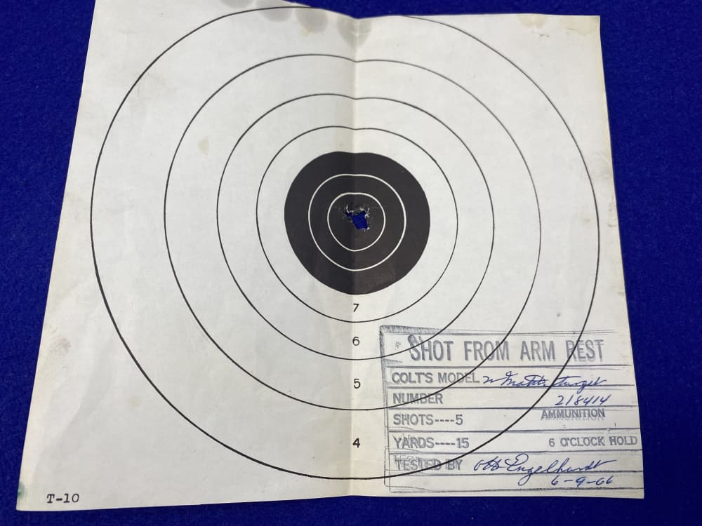 1966 Colt Woodsman .22 LR Blue 4 1/2" *OUTSTANDING 3rd SERIES MATCH TARGET*-img-5