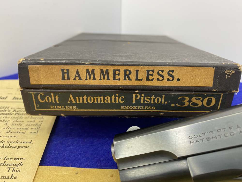 1922 Colt Model 1908 .380 ACP 3.75" *TYPE III POCKET HAMMERLESS MODEL*-img-4