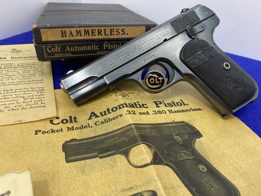 1922 Colt Model 1908 .380 ACP 3.75" *TYPE III POCKET HAMMERLESS MODEL*-img-62