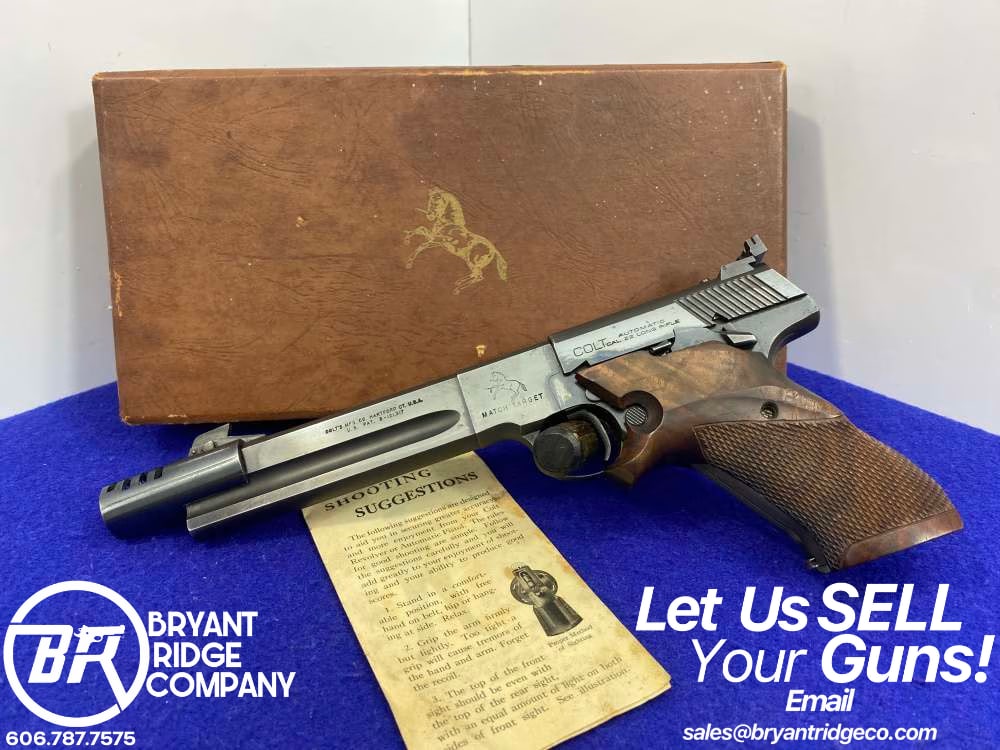 Colt Woodsman Match Target 22 LR 7" Blue *INCREDIBLE 2nd SERIES MODEL*-img-0