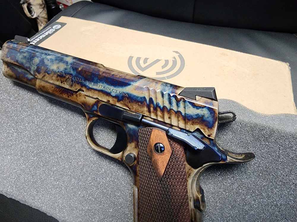 PICS! NEW! STANDARD MANUFACTURING 1911 CC 5" .45 ACP COLOR CASE HARDENED 5-img-14