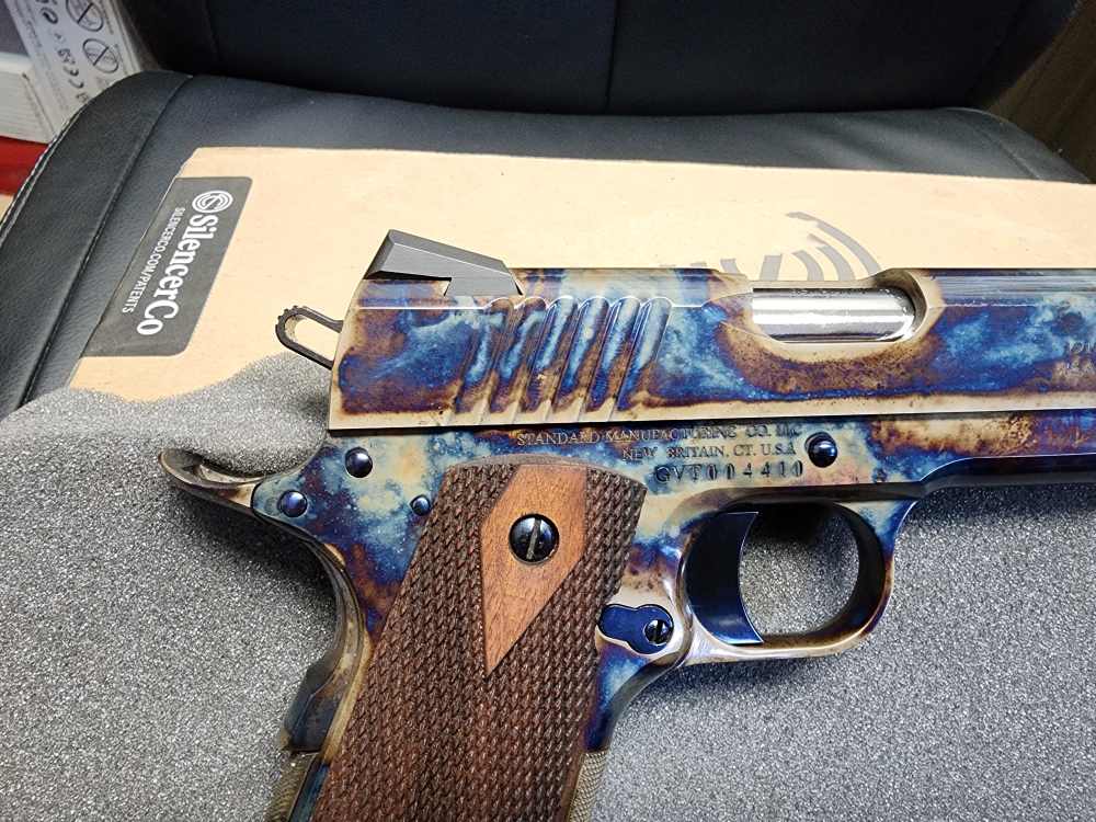 PICS! NEW! STANDARD MANUFACTURING 1911 CC 5" .45 ACP COLOR CASE HARDENED 5-img-5