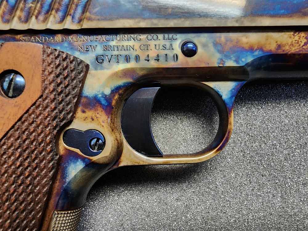 PICS! NEW! STANDARD MANUFACTURING 1911 CC 5" .45 ACP COLOR CASE HARDENED 5-img-9