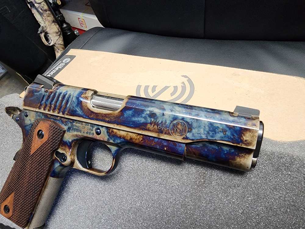 PICS! NEW! STANDARD MANUFACTURING 1911 CC 5" .45 ACP COLOR CASE HARDENED 5-img-8