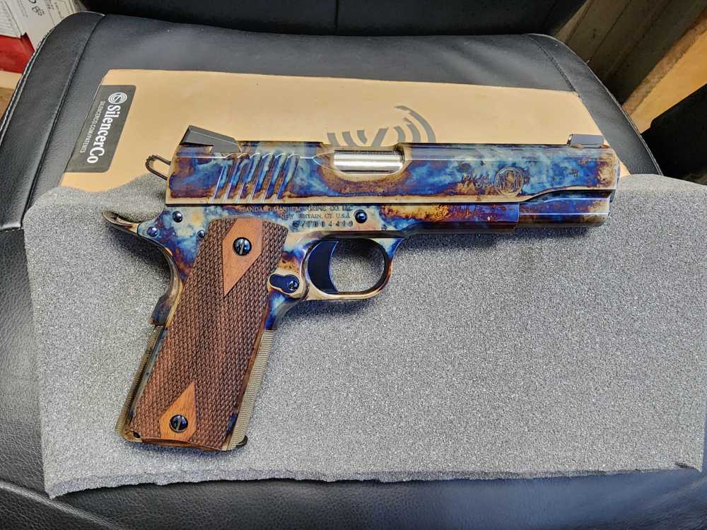 PICS! NEW! STANDARD MANUFACTURING 1911 CC 5" .45 ACP COLOR CASE HARDENED 5-img-3