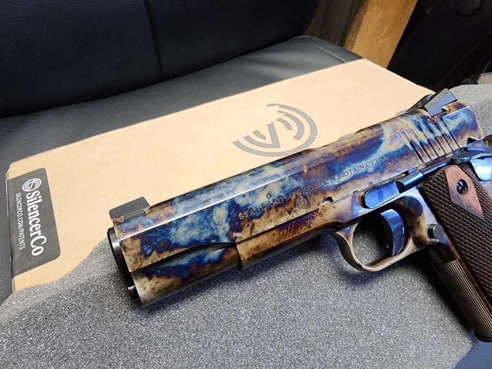 PICS! NEW! STANDARD MANUFACTURING 1911 CC 5" .45 ACP COLOR CASE HARDENED 5-img-15