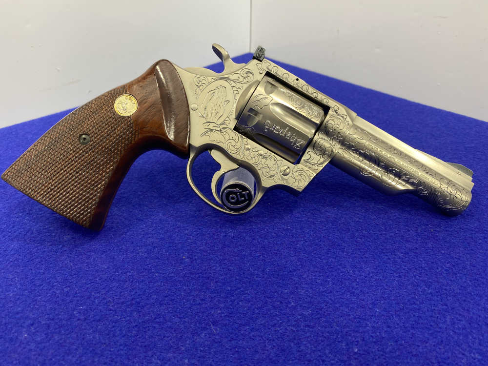 1981 Colt Trooper MK III .357 -E-NICKEL- 4" *CUSTOM HAND ENGRAVED EXAMPLE*-img-25