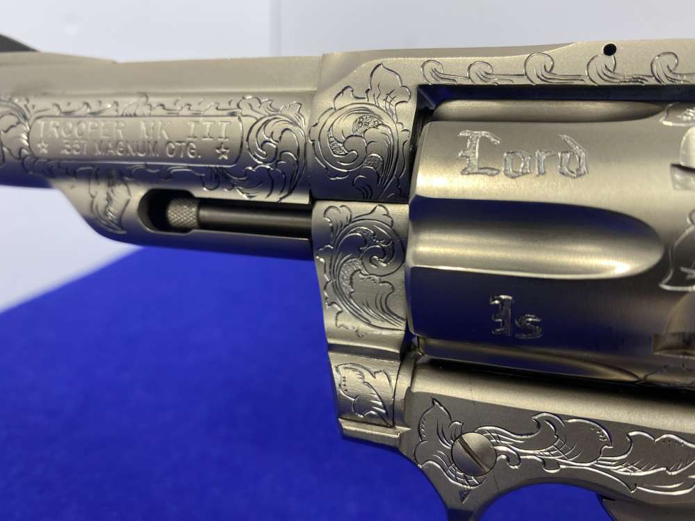 1981 Colt Trooper MK III .357 -E-NICKEL- 4" *CUSTOM HAND ENGRAVED EXAMPLE*-img-76