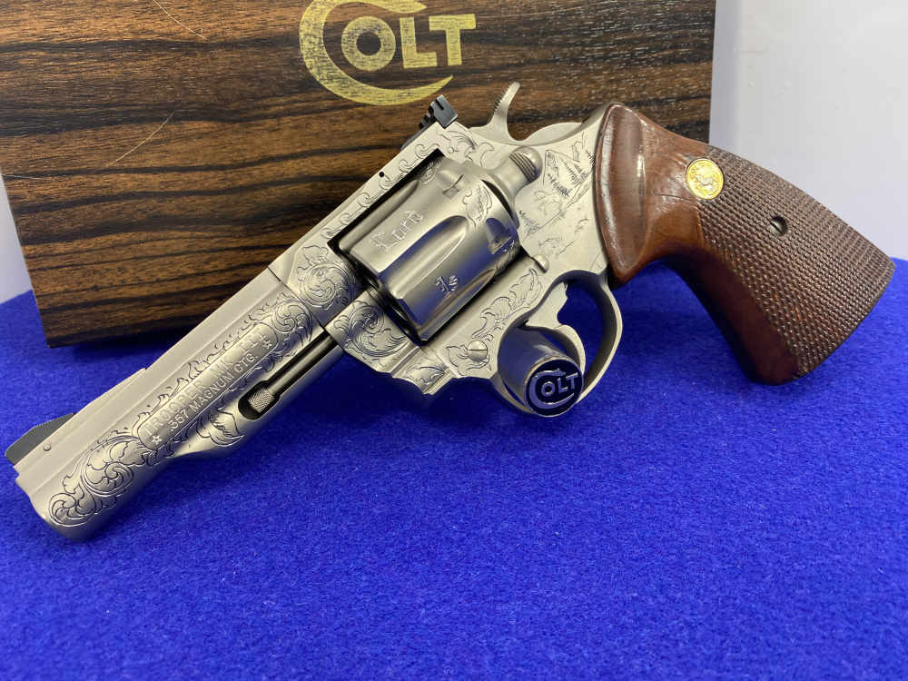 1981 Colt Trooper MK III .357 -E-NICKEL- 4" *CUSTOM HAND ENGRAVED EXAMPLE*-img-138