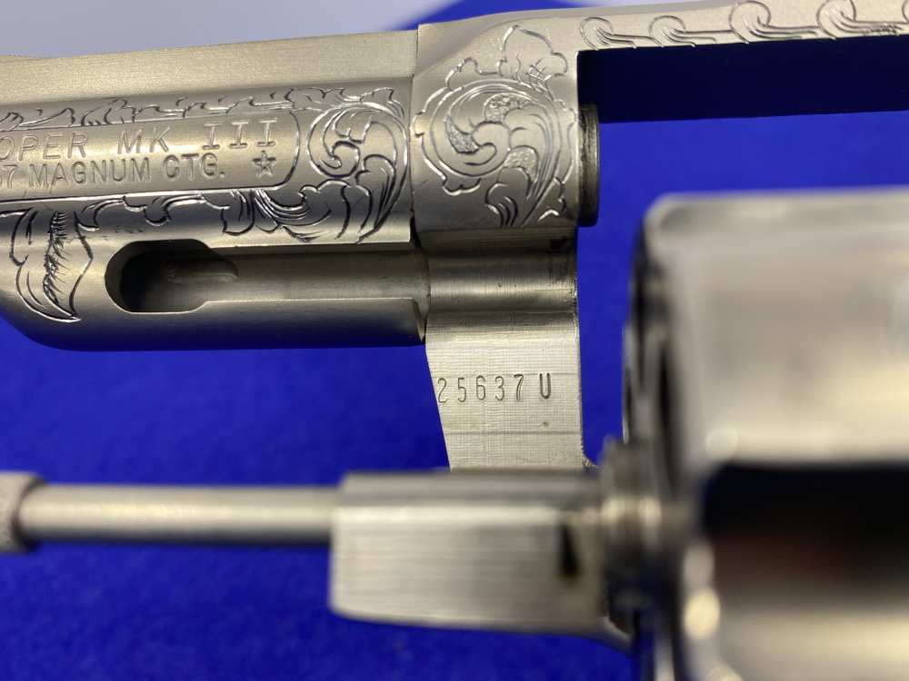 1981 Colt Trooper MK III .357 -E-NICKEL- 4" *CUSTOM HAND ENGRAVED EXAMPLE*-img-59