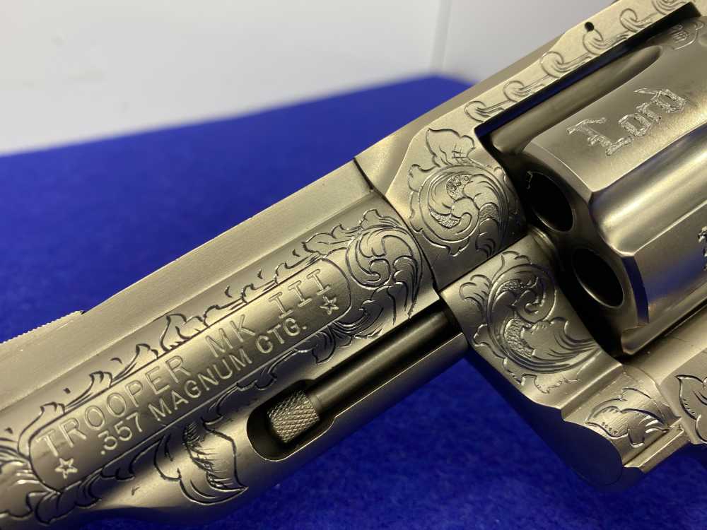 1981 Colt Trooper MK III .357 -E-NICKEL- 4" *CUSTOM HAND ENGRAVED EXAMPLE*-img-21