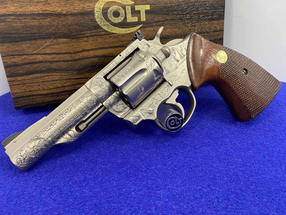 1981 Colt Trooper MK III .357 -E-NICKEL- 4" *CUSTOM HAND ENGRAVED EXAMPLE*-img-3