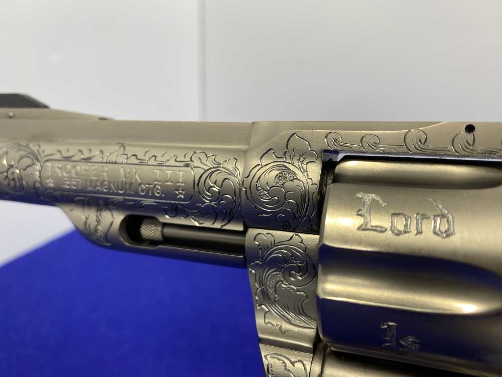 1981 Colt Trooper MK III .357 -E-NICKEL- 4" *CUSTOM HAND ENGRAVED EXAMPLE*-img-77