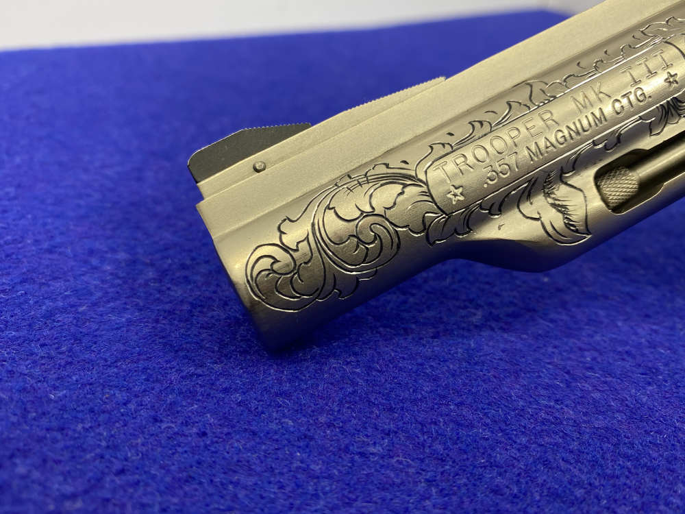 1981 Colt Trooper MK III .357 -E-NICKEL- 4" *CUSTOM HAND ENGRAVED EXAMPLE*-img-23
