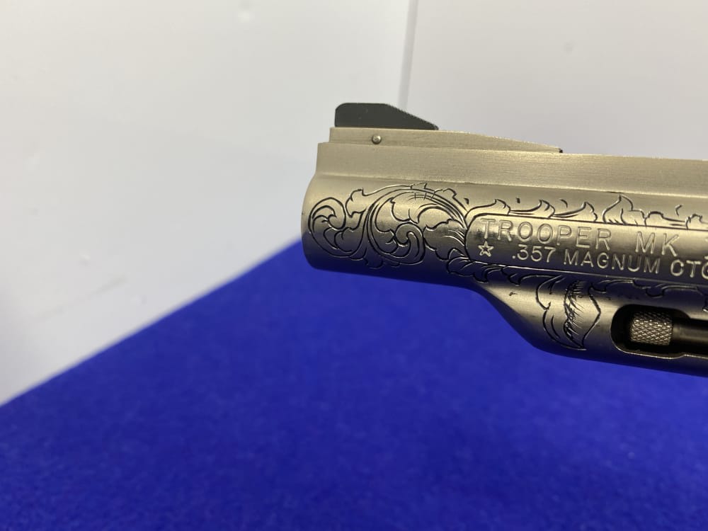 1981 Colt Trooper MK III .357 -E-NICKEL- 4" *CUSTOM HAND ENGRAVED EXAMPLE*-img-80