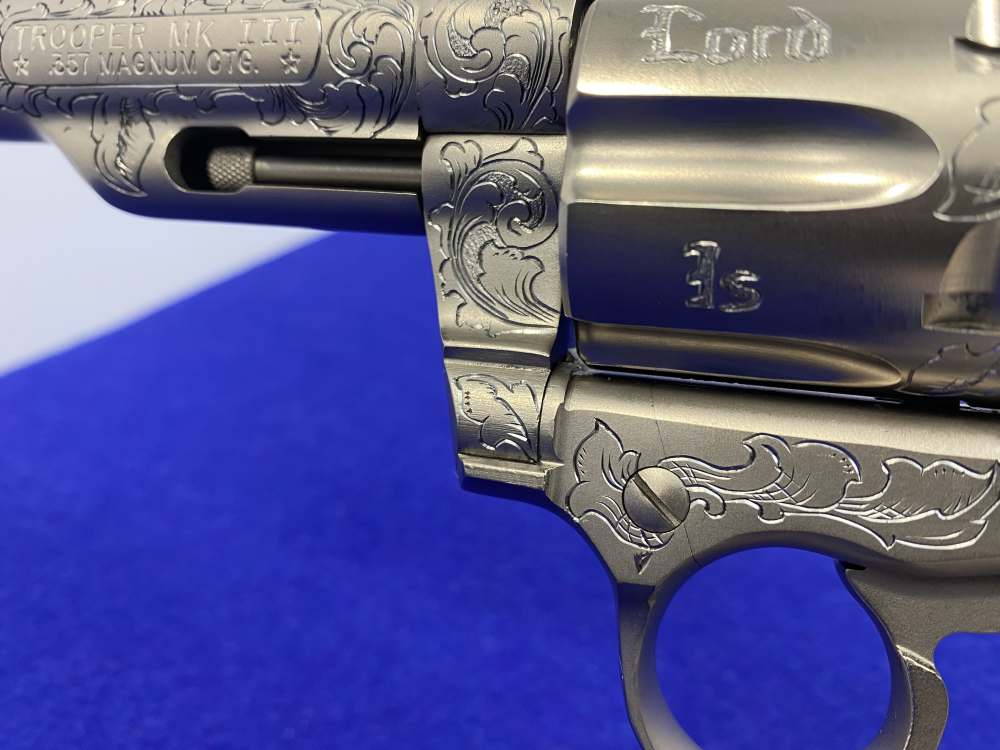 1981 Colt Trooper MK III .357 -E-NICKEL- 4" *CUSTOM HAND ENGRAVED EXAMPLE*-img-75