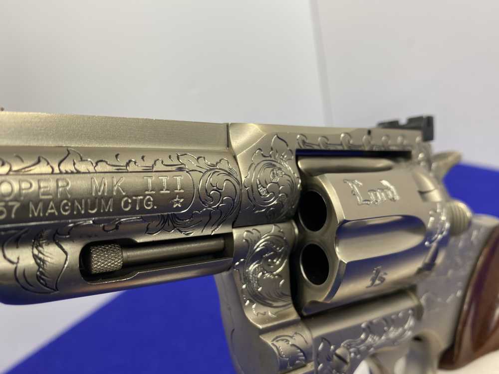 1981 Colt Trooper MK III .357 -E-NICKEL- 4" *CUSTOM HAND ENGRAVED EXAMPLE*-img-110