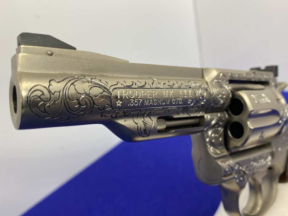 1981 Colt Trooper MK III .357 -E-NICKEL- 4" *CUSTOM HAND ENGRAVED EXAMPLE*-img-108