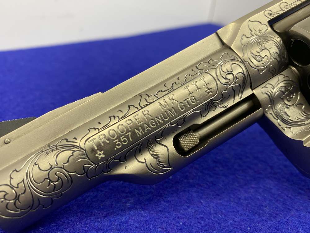 1981 Colt Trooper MK III .357 -E-NICKEL- 4" *CUSTOM HAND ENGRAVED EXAMPLE*-img-22