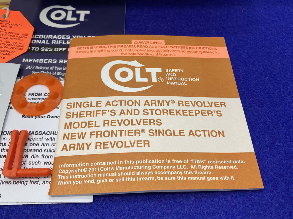 Colt Single Action Army .45colt Blue/CCH 4.75" *ICONIC COLT REVOLVER*-img-6