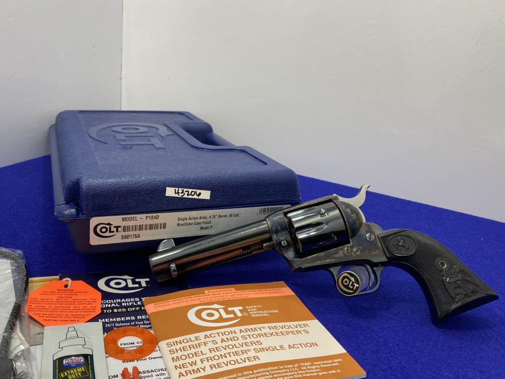 Colt Single Action Army .45colt Blue/CCH 4.75" *ICONIC COLT REVOLVER*-img-3