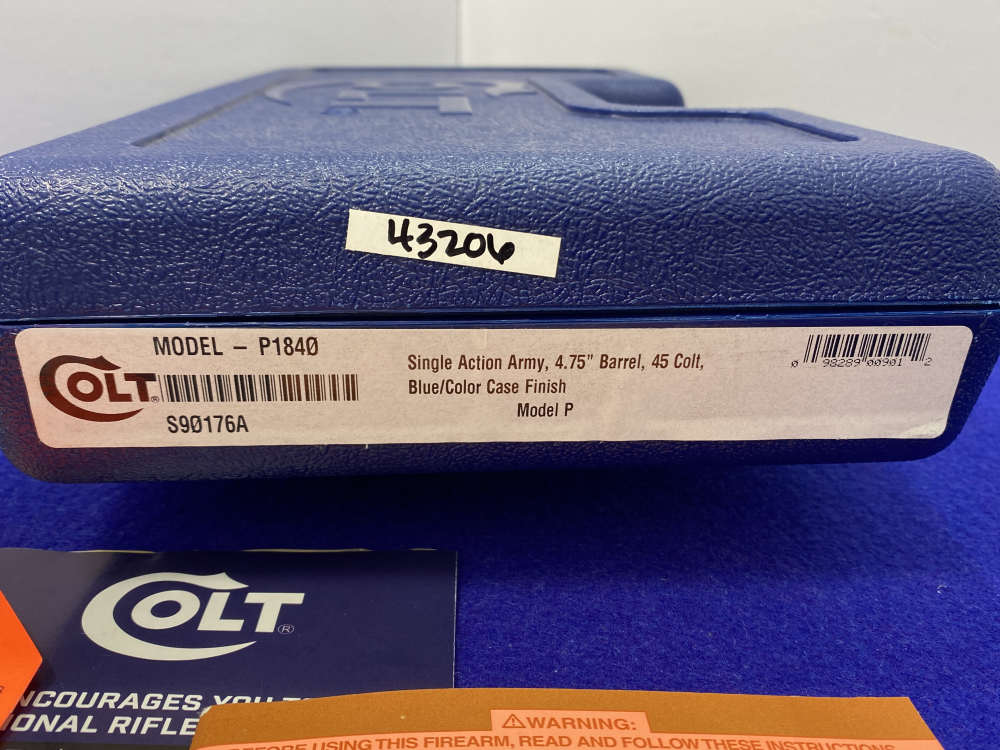 Colt Single Action Army .45colt Blue/CCH 4.75" *ICONIC COLT REVOLVER*-img-4