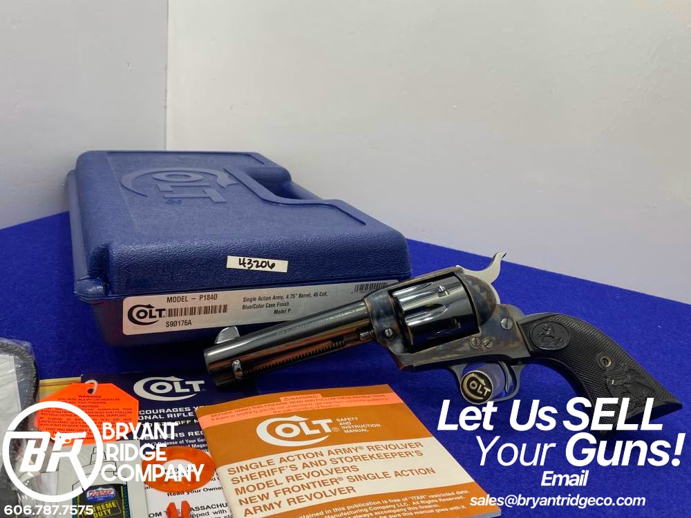 Colt Single Action Army .45colt Blue/CCH 4.75" *ICONIC COLT REVOLVER*-img-0