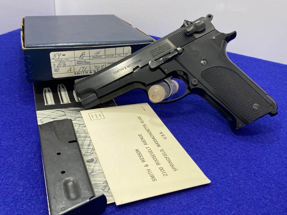 Smith Wesson Model 59 9mm Blue 4" *WATERSHED AMERICAN "WONDER-NINE" PISTOL*-img-42
