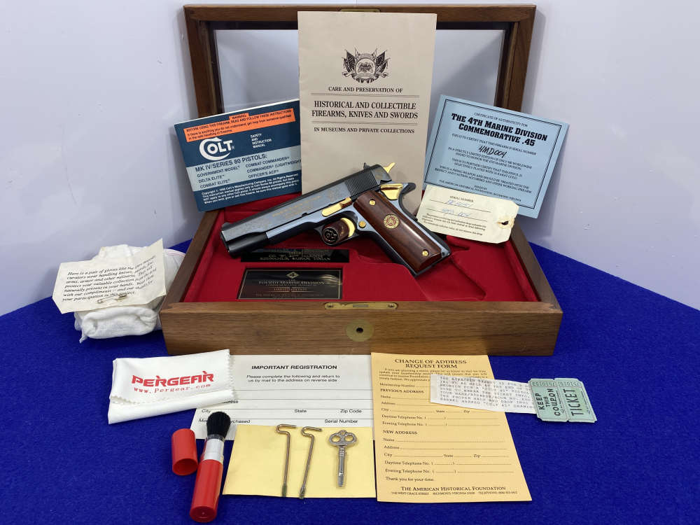 Colt Government 1911A1 .45acp *4TH DIVISION MARINE COMMEMORATIVE 4MD004*-img-4