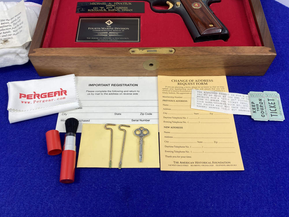 Colt Government 1911A1 .45acp *4TH DIVISION MARINE COMMEMORATIVE 4MD004*-img-10